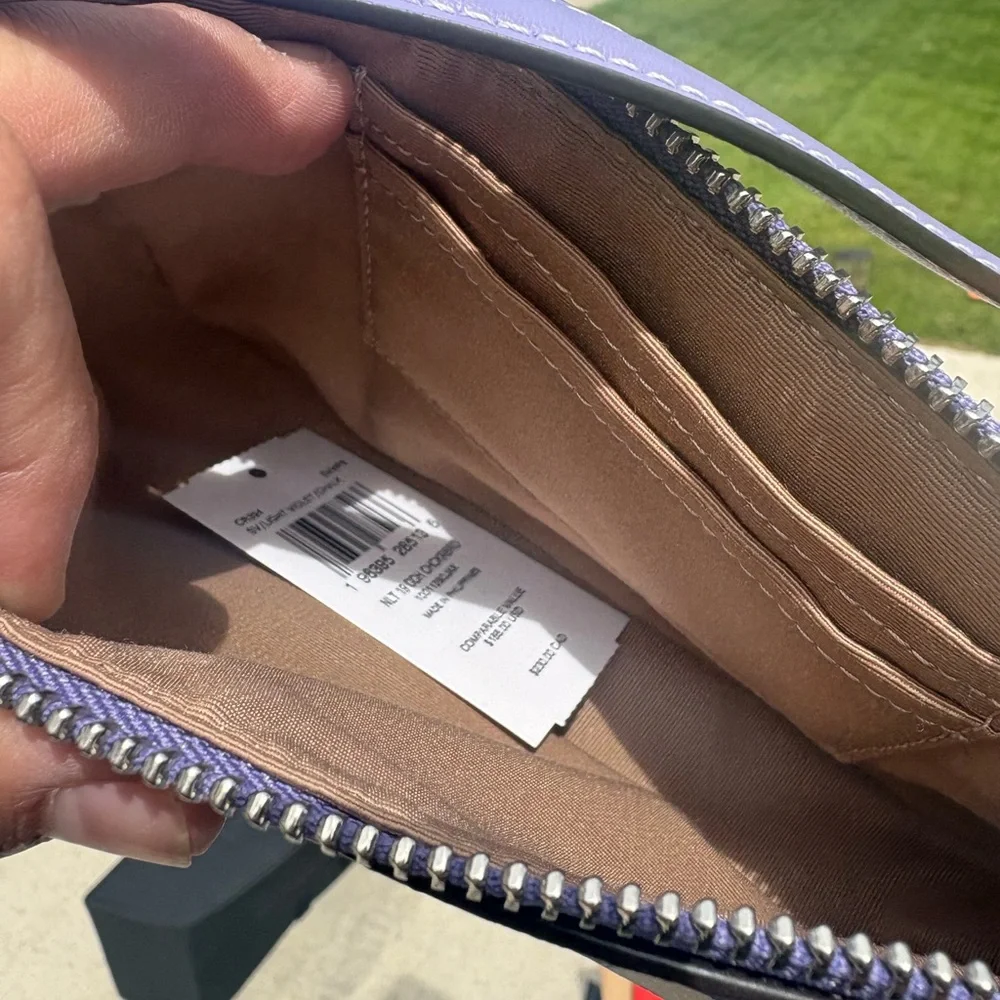 Coach Purple and White Checkered Women's Bag - Picture 5 of 6